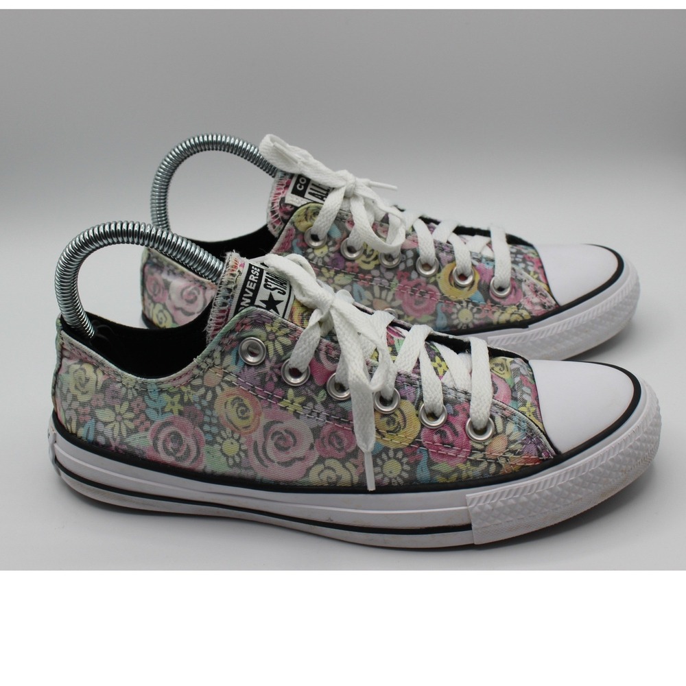 Converse Chuck Taylor All Star Low Top Floral Multi Color Womens 8 Mens 6 - Picture 3 of 7